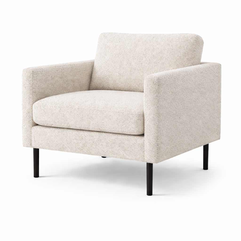 Gill Accent Chair - modern accent chair with comfortable cushioning and sleek design | Image 1 | InSTYLE Home & Rugs