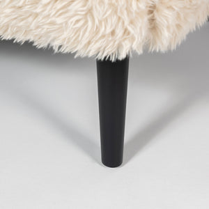 Ginger Square Ottoman — Downy Cream Upholstered Ottoman - generously sized square ottoman in downy cream | Image 3 | InSTYLE Home & Rugs