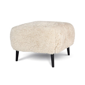 Ginger Square Ottoman — Downy Cream Upholstered Ottoman - generously sized square ottoman in downy cream | Image 2 | InSTYLE Home & Rugs