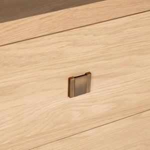 Hara 6-Drawer Tall Dresser — Beech Veneer with Brushed Gold - six-drawer tall dresser in beech veneer with brushed gold hardware | Image 20 | InSTYLE Home & Rugs