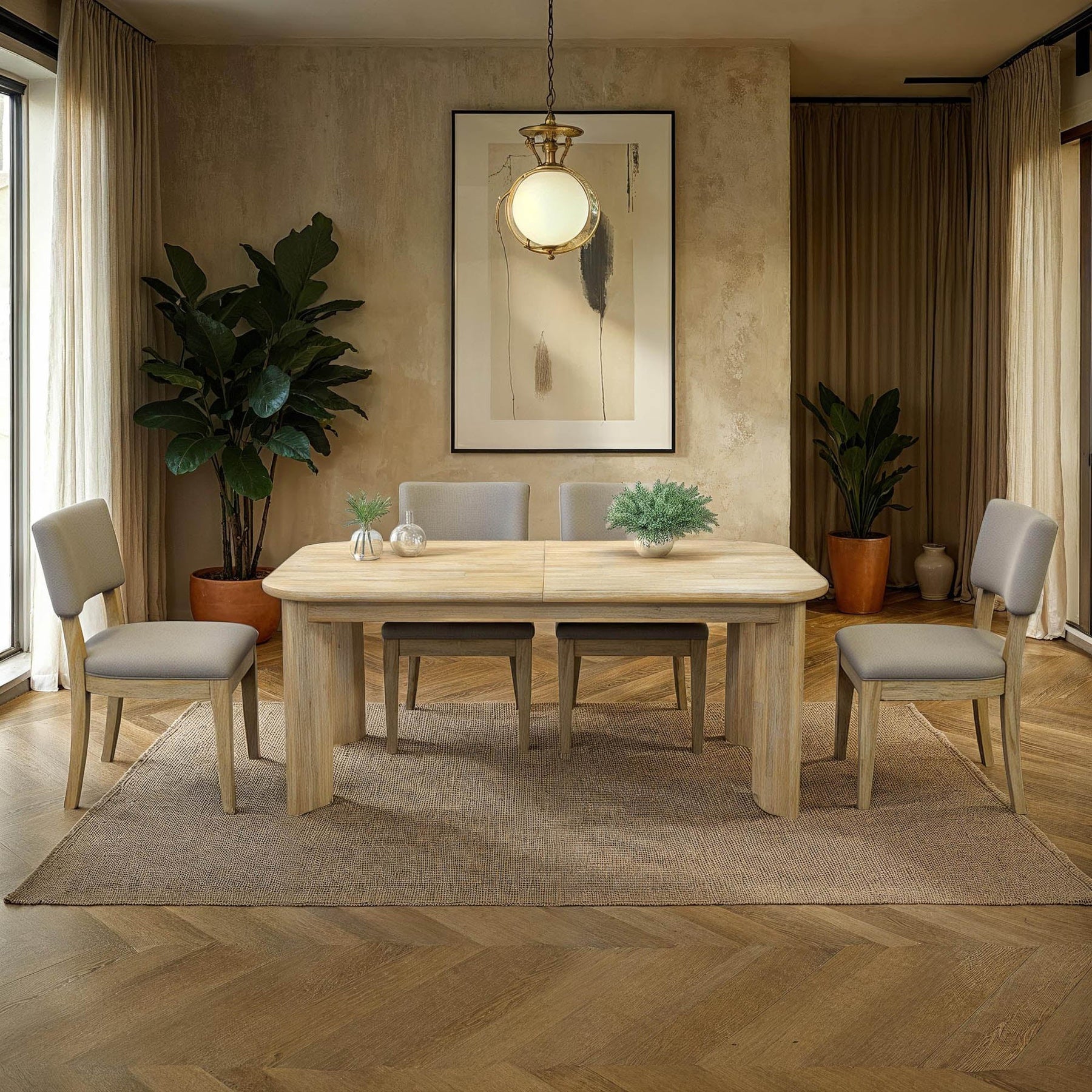Haru Extension Dining Table (70"/102") - comfortable dining experience | Image 2 | InSTYLE Home & Rugs