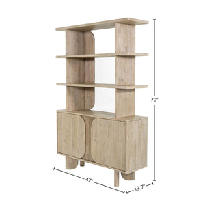 Haru Bookcase - wooden bookcases with multiple shelves for ample storage | Image 3 | InSTYLE Home & Rugs
