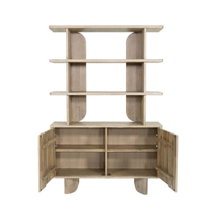 Haru Bookcase - wooden bookcases with multiple shelves for ample storage | Image 5 | InSTYLE Home & Rugs