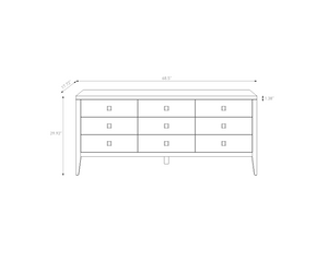 Hara 9 Drawer Dresser - stylish dresser with modern flair | Image 20 | InSTYLE Home & Rugs