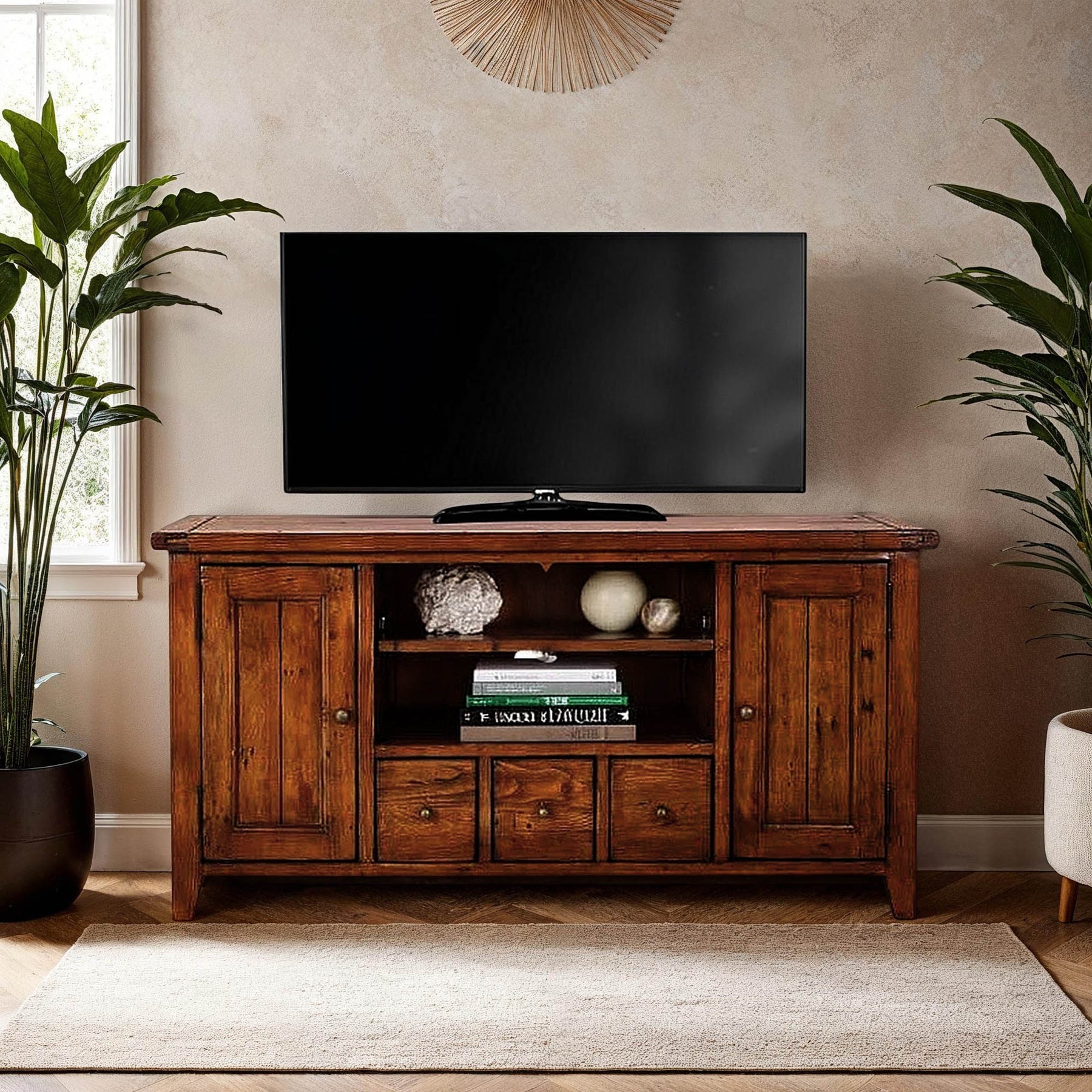 Irish Coast Small Media Unit - sleek media unit for organizing your entertainment setup | Image 2 | InSTYLE Home & Rugs