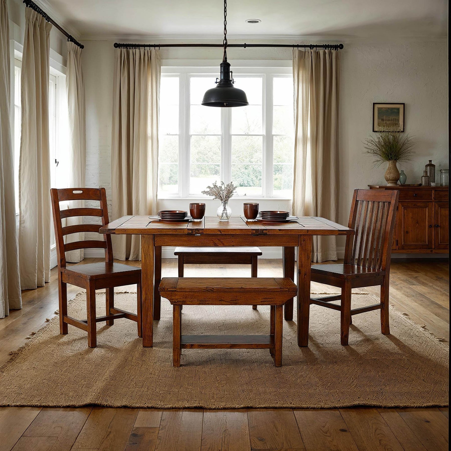 Irish Coast Regular Extension Dining Table (55"/71") - comfortable dining experience | Image 2 | InSTYLE Home & Rugs
