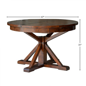 Irish Coast Round 47/63" Extension Dining Table - stylish chairs for any table | Image 3 | InSTYLE Home & Rugs