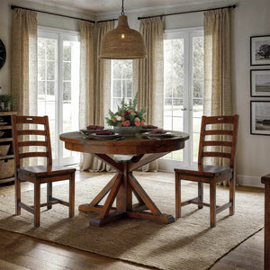 Irish Coast Round 47/63" Extension Dining Table - stylish chairs for any table | Image 2 | InSTYLE Home & Rugs