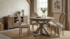 Irish Coast Round 47/63" Extension Dining Table - stylish chairs for any table | Image 7 | InSTYLE Home & Rugs
