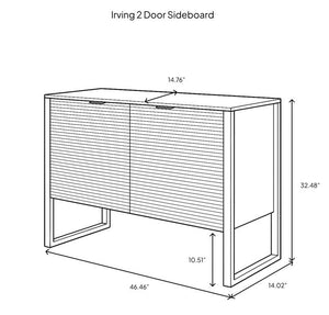 Irving 2 Door Sideboard - slim tables for entryways | Image 11 | InSTYLE Home & Rugs