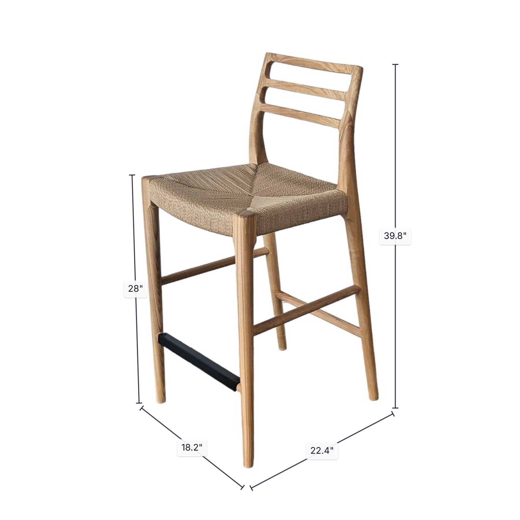 Java Bar Stool w/ 28" Seat Height - compact and stylish design | Image 2 | InSTYLE Home & Rugs