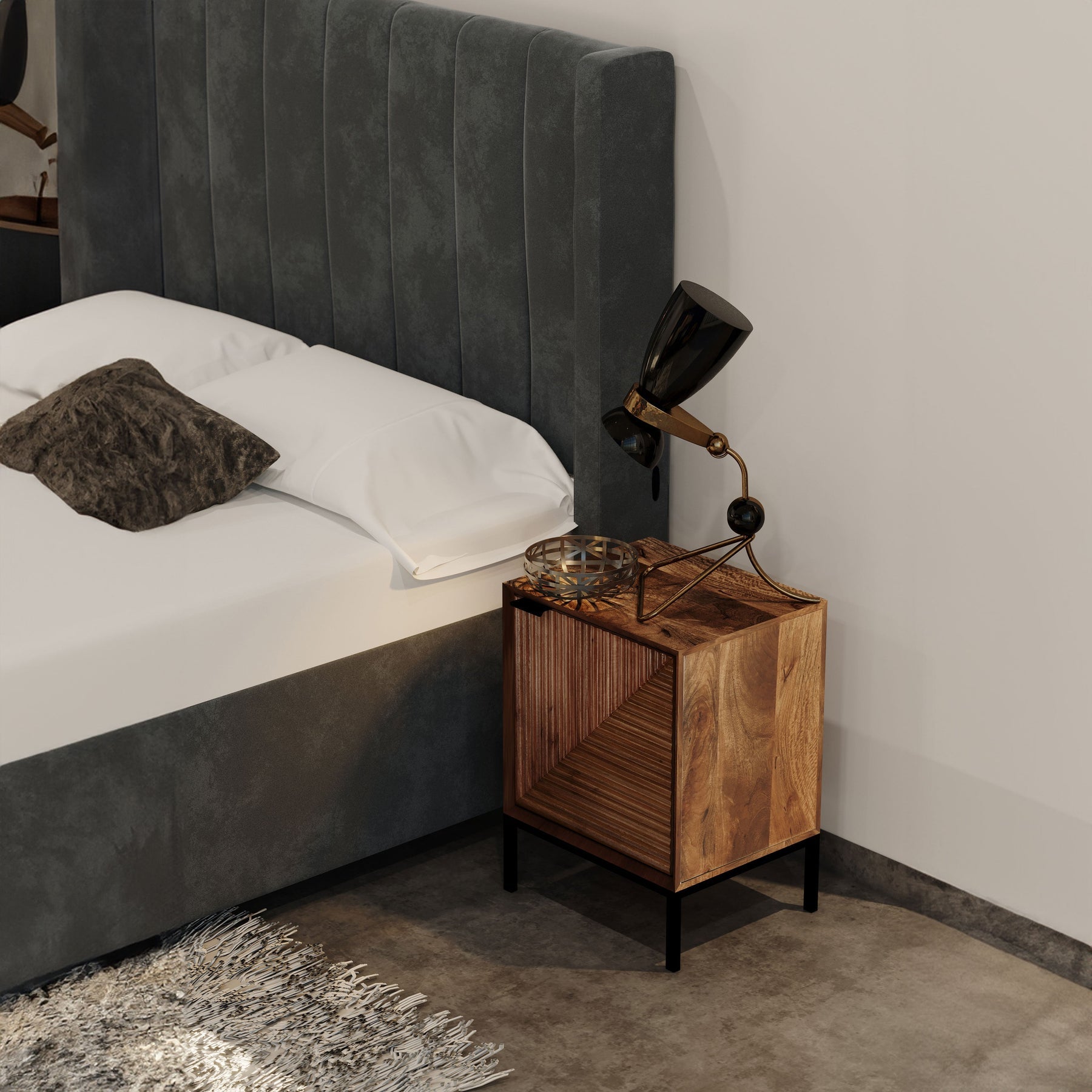 Nikita Nightstand - modern storage for your bedside | Image 2 | InSTYLE Home & Rugs