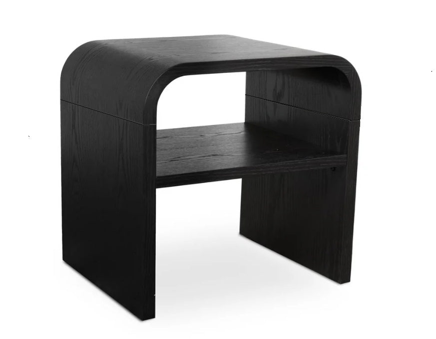 JEFFREY End Table Black Ash veneer - modern black & ash occasional table | Image 2 | InSTYLE Home & Rugs