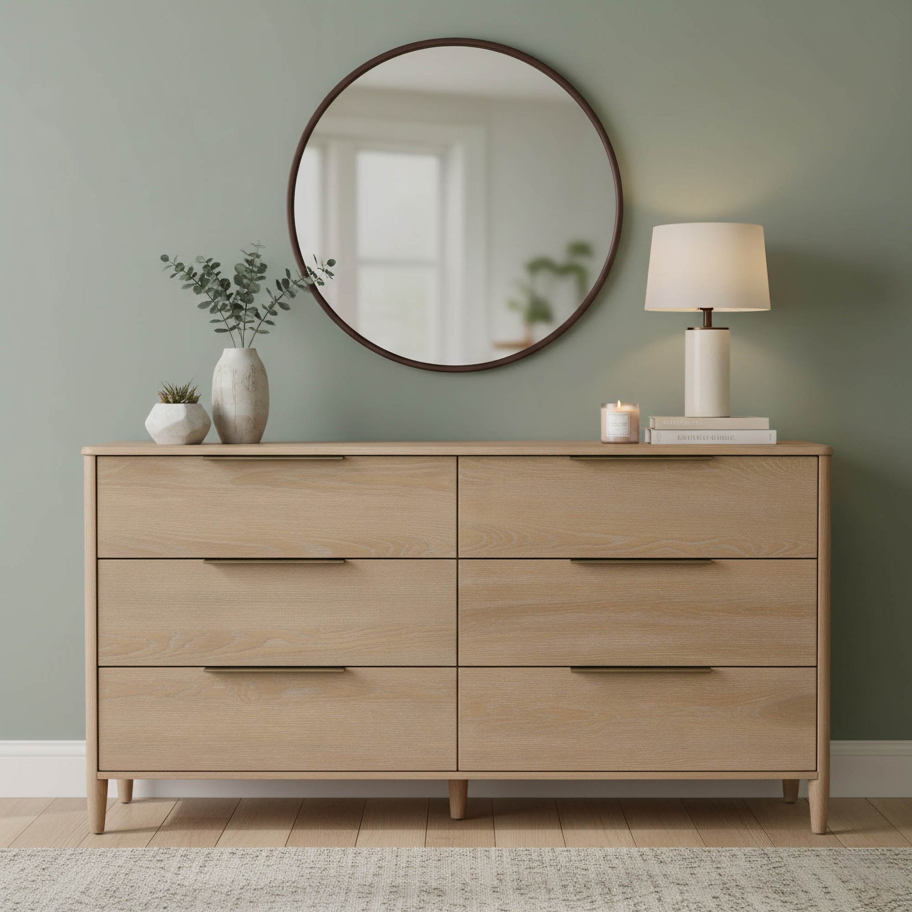 Kamelia 6 Drawer Dresser - stylish dresser with modern flair | Image 1 | InSTYLE Home & Rugs