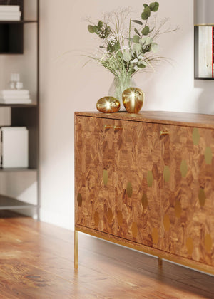 Kenzo Sideboard w/ Brass Hexagons - versatile sideboards cabinets for organized home storage | Image 17 | InSTYLE Home & Rugs