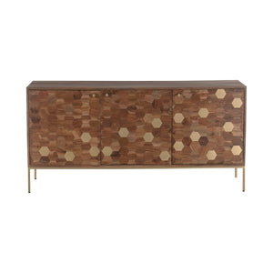 Kenzo Sideboard w/ Brass Hexagons - versatile sideboards cabinets for organized home storage | Image 9 | InSTYLE Home & Rugs