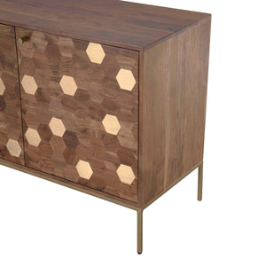 Kenzo Sideboard w/ Brass Hexagons - versatile sideboards cabinets for organized home storage | Image 13 | InSTYLE Home & Rugs