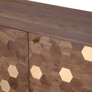 Kenzo Sideboard w/ Brass Hexagons - versatile sideboards cabinets for organized home storage | Image 14 | InSTYLE Home & Rugs