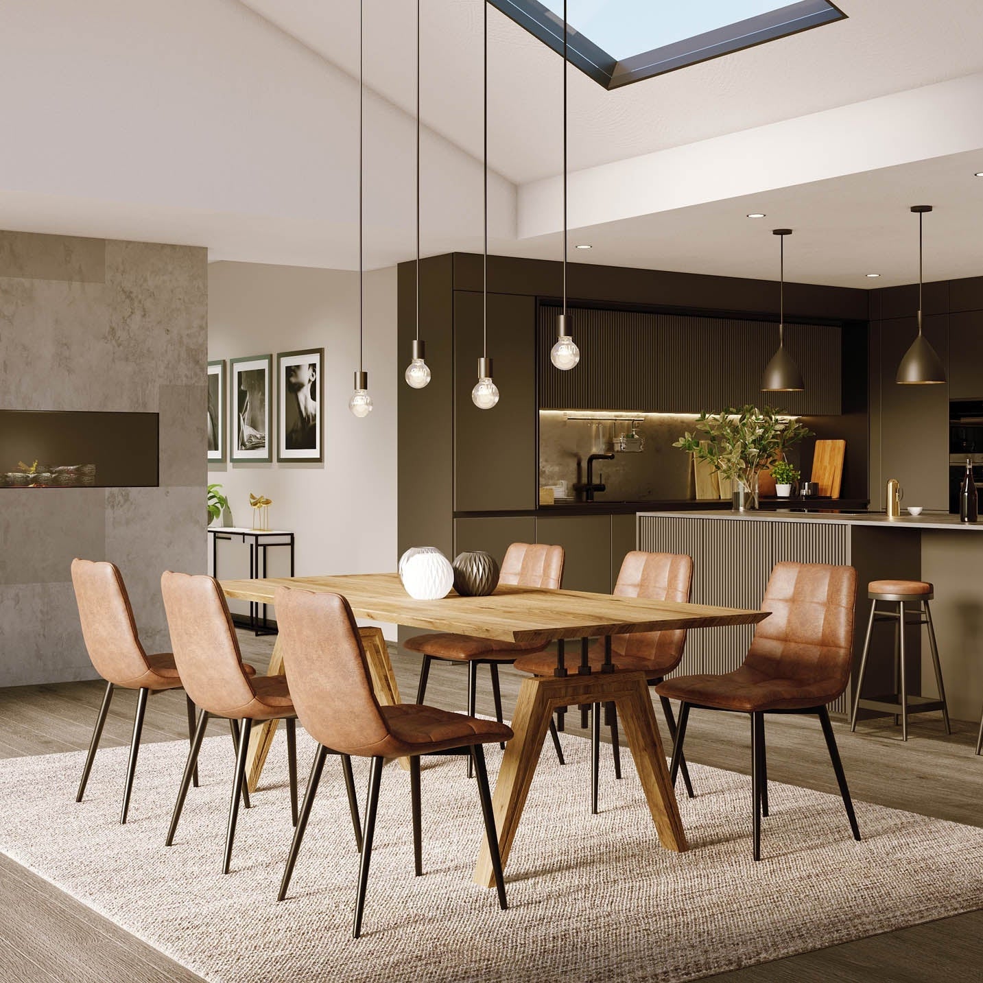 Landmark Dining Table 84" - comfortable dining experience | Image 2 | InSTYLE Home & Rugs