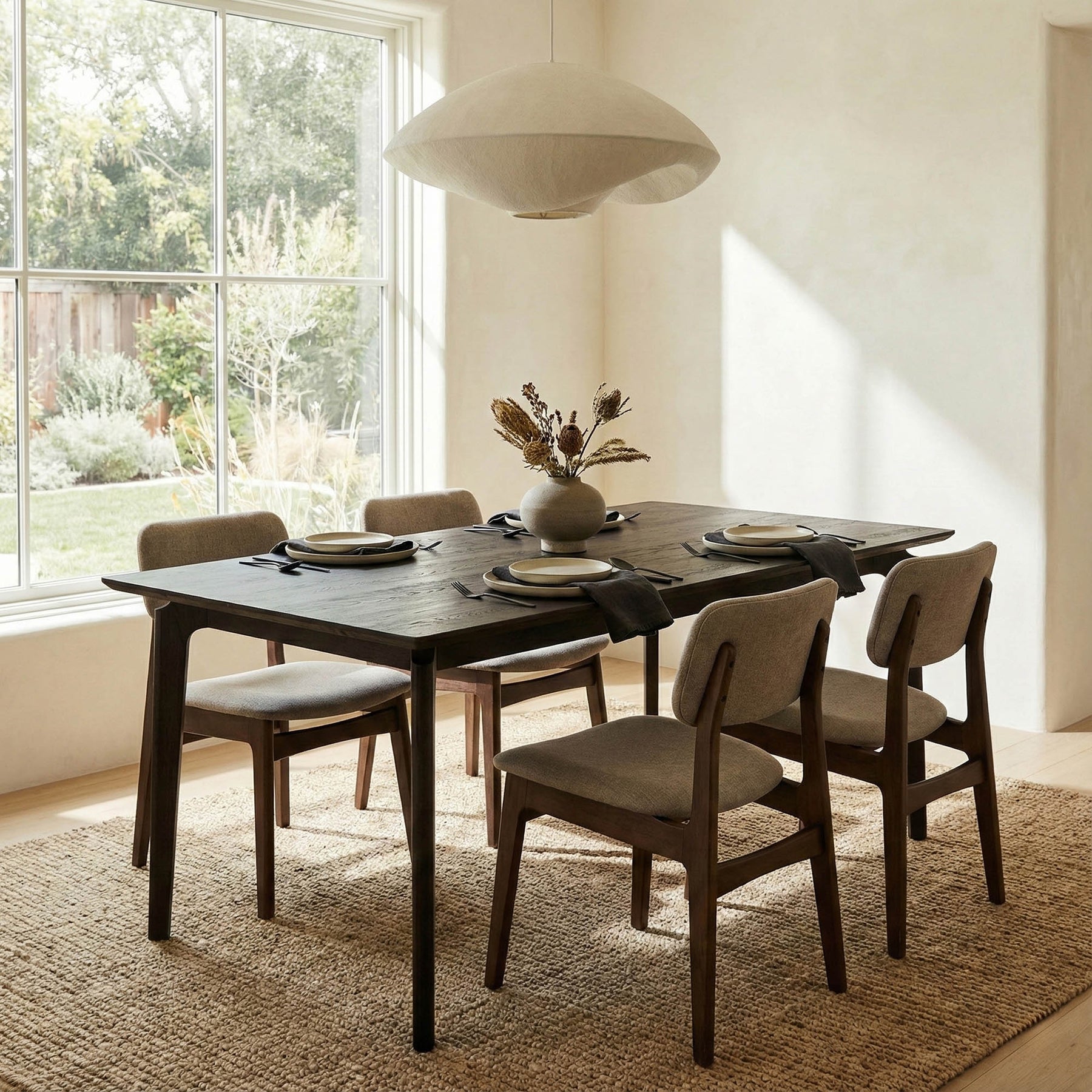 Kenzo Dining Table Small 60” – Black - stylish chairs for any table | Image 2 | InSTYLE Home & Rugs