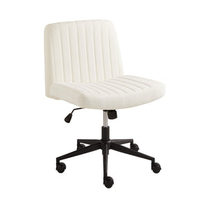 Office Chair GY-OC-5310 White Linen Black metal base - ergonomic furniture designed for productivity | Image 2 | InSTYLE Home & Rugs