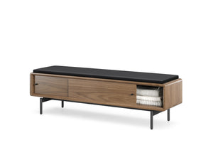 BDI LINQ Bedroom 9102 Storage Bench | Leather Cushion - durable bench with modern style | Image 9 | InSTYLE Home & Rugs