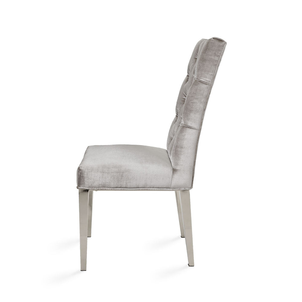 LESLIE Dining Chair GY-282 White Leatherette w/ Steel Legs - stylish chairs for any table | Image 1 | InSTYLE Home & Rugs