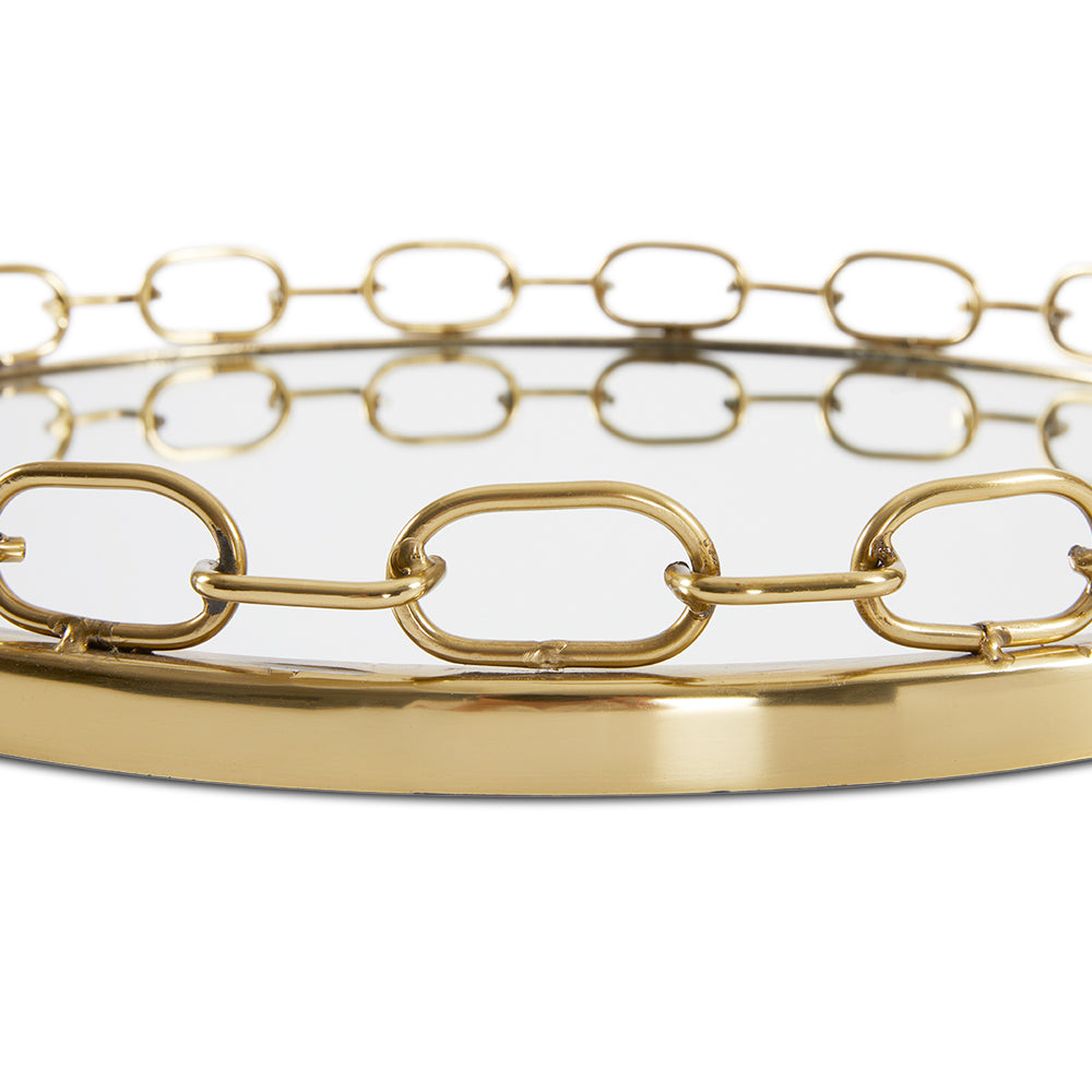 Chain Link Tray Gold Big Size - from wall art to decorative accessories, we have it all | Image 1 | InSTYLE Home & Rugs