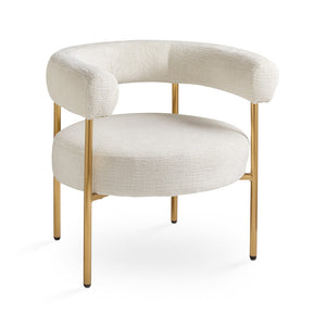 Mallory Chair GY-AC-76007 Kansas 3 Cream Color Brushed Gold Leg - comfortable seating for dining and office spaces | Image 2 | InSTYLE Home & Rugs