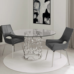 BROMLEY Dining Chair GY-DC-8388BK ASPEN TAUPE PU BLACK METAL LEGS - elegant seating for dining areas | Image 1 | InSTYLE Home & Rugs
