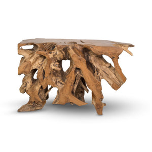 Natura Bebas Console — Live-Edge Solid Teak Root Console - live-edge teak-root console table, one of a kind | Image 18 | InSTYLE Home & Rugs