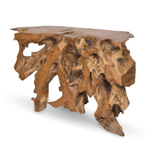 Natura Bebas Console — Live-Edge Solid Teak Root Console - live-edge teak-root console table, one of a kind | Image 17 | InSTYLE Home & Rugs
