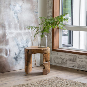 Natura Bundar Accent Table in solid Indonesian teak | InSTYLE Home & Rugs