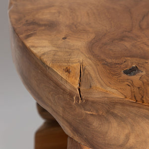 Natura Bundar Accent Table in solid Indonesian teak | InSTYLE Home & Rugs