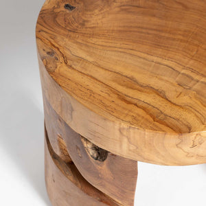 Natura Bundar Accent Table in solid Indonesian teak | InSTYLE Home & Rugs