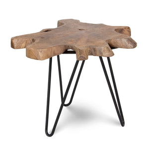 Natura Hairpin Nesting Table — Live-Edge Teak with Hairpin Legs - live-edge teak nesting tables with metal hairpin legs | Image 20 | InSTYLE Home & Rugs