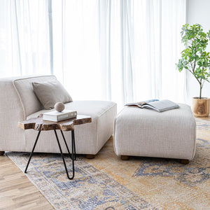 Natura Hairpin Nesting Table — Live-Edge Teak with Hairpin Legs - live-edge teak nesting tables with metal hairpin legs | Image 4 | InSTYLE Home & Rugs