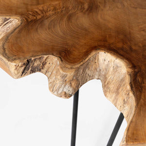 Natura Hairpin Nesting Table — Live-Edge Teak with Hairpin Legs - live-edge teak nesting tables with metal hairpin legs | Image 15 | InSTYLE Home & Rugs