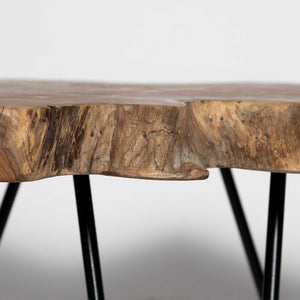 Natura Hairpin Nesting Table — Live-Edge Teak with Hairpin Legs - live-edge teak nesting tables with metal hairpin legs | Image 17 | InSTYLE Home & Rugs