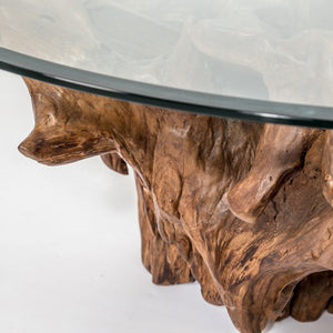 Natura Round Root Coffee Table — Teak Root with Glass Top - upcycled teak-root coffee table with a tempered glass top | Image 13 | InSTYLE Home & Rugs