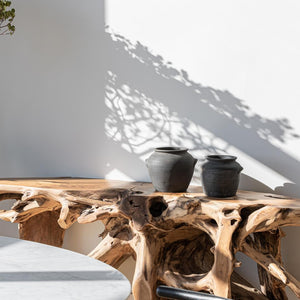 Natura Bebas Console — Live-Edge Solid Teak Root Console - live-edge teak-root console table, one of a kind | Image 8 | InSTYLE Home & Rugs