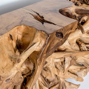 Natura Bebas Console — Live-Edge Solid Teak Root Console - live-edge teak-root console table, one of a kind | Image 10 | InSTYLE Home & Rugs