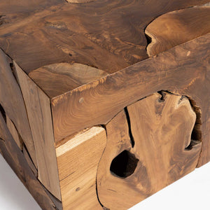 Natura Flow Condo Square Coffee Table — Teak Root - condo-size square teak-root coffee table, each piece unique | Image 13 | InSTYLE Home & Rugs