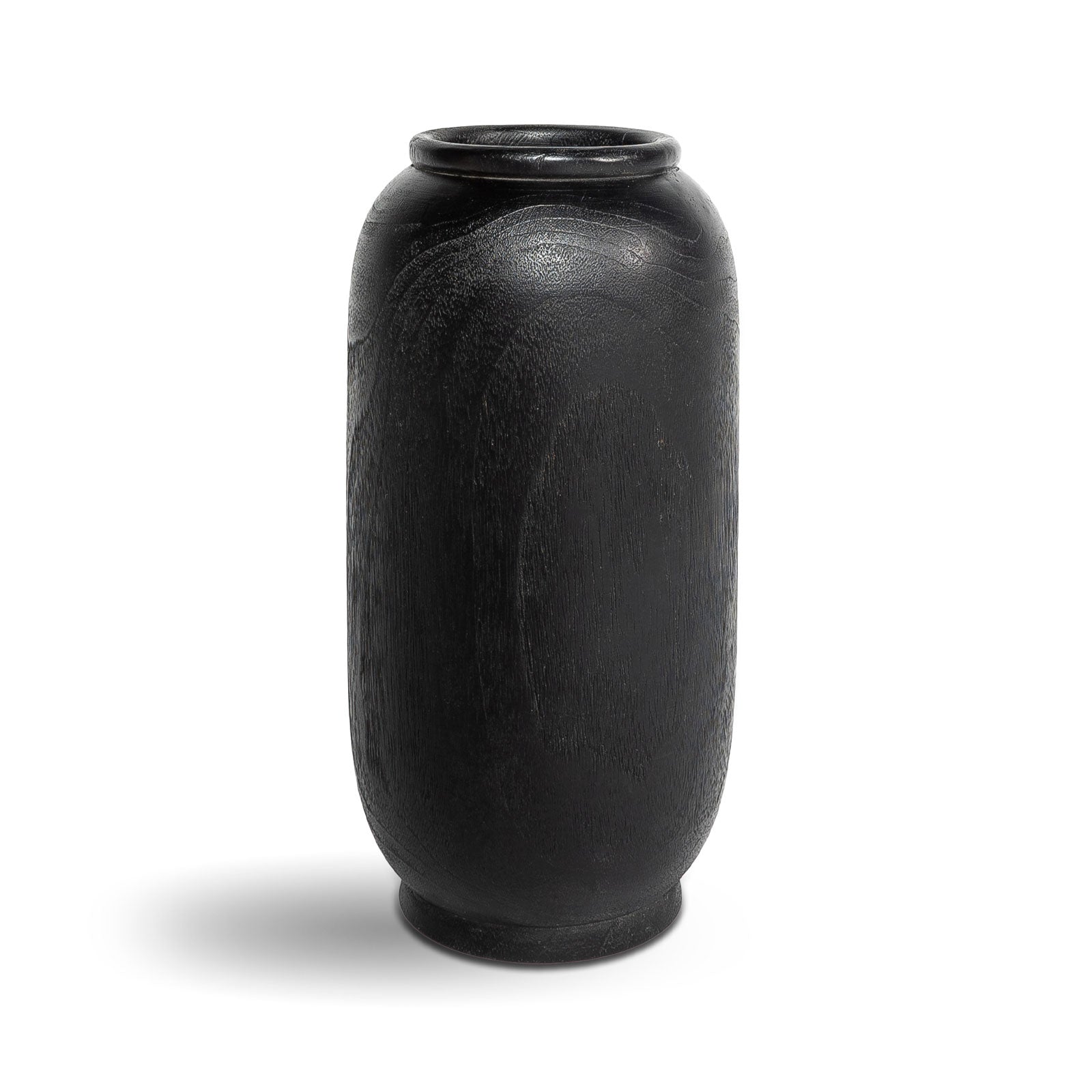 Natura Torino Tall Vase in solid teak with a black finish | InSTYLE Home & Rugs