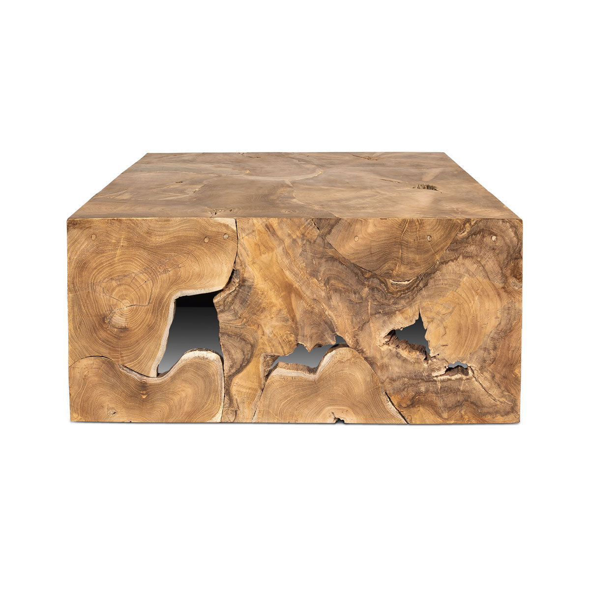 Natura Flow Square Coffee Table in bleached teak root | InSTYLE Home & Rugs