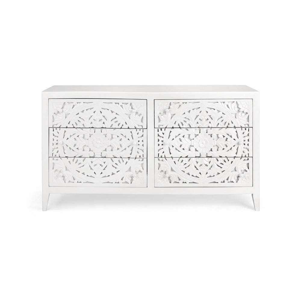 ATHENA 6 DRAWERS DRESSER GY-2104 62x19x34 inches - functional dresser for any room | Image 1 | InSTYLE Home & Rugs