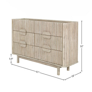 Oasis 6 Drawer Dresser - stylish dresser with modern flair | Image 3 | InSTYLE Home & Rugs