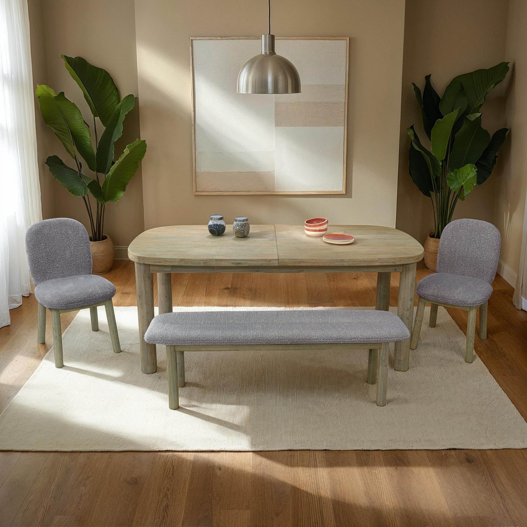 Oasis Extension Dining Table (70"/102") - elegant seating for dining areas | Image 2 | InSTYLE Home & Rugs