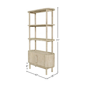 Oasis Bookcase - wooden bookcases with multiple shelves for ample storage | Image 3 | InSTYLE Home & Rugs