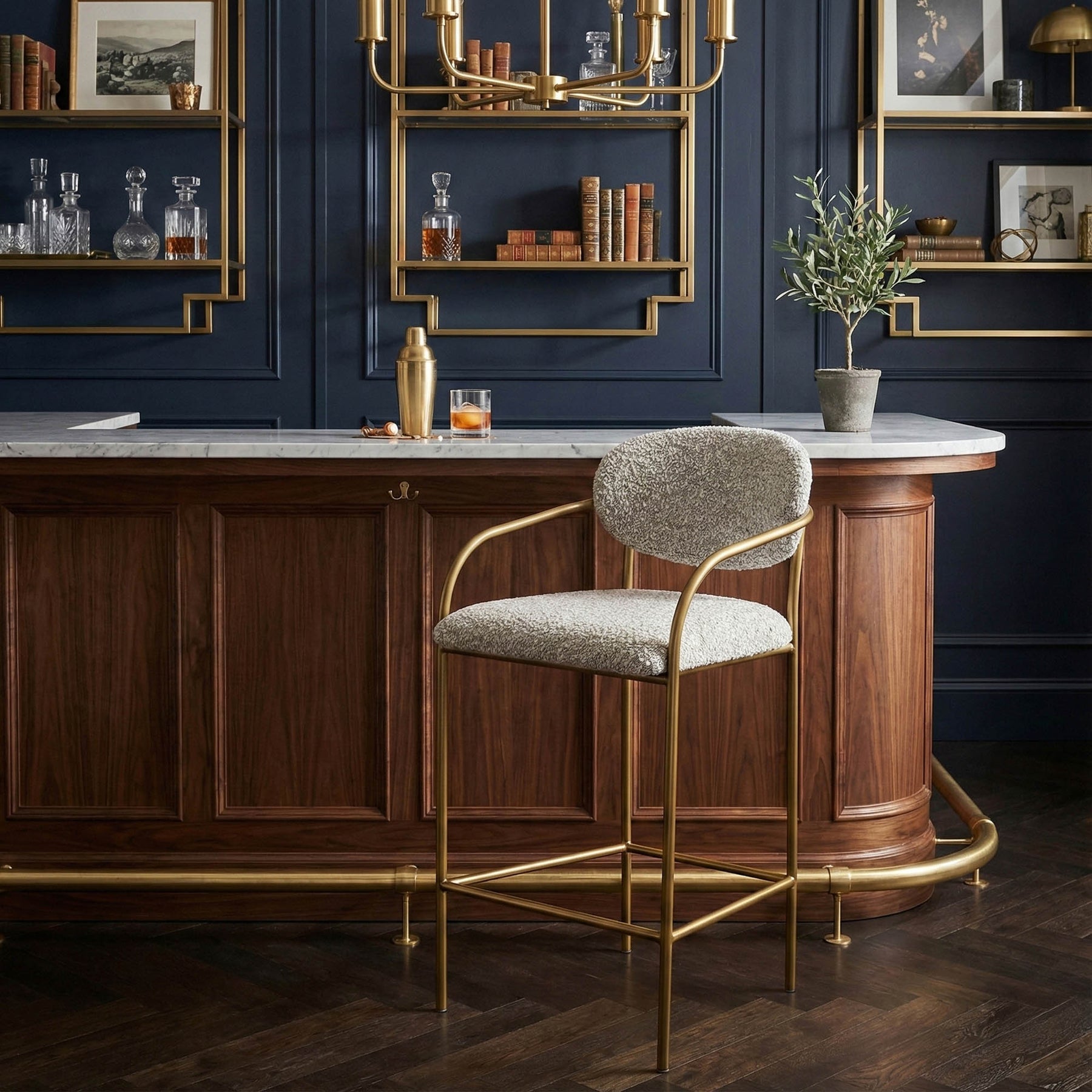 Oasis Arm Counter Stool - sleek stools for kitchen bars | Image 2 | InSTYLE Home & Rugs
